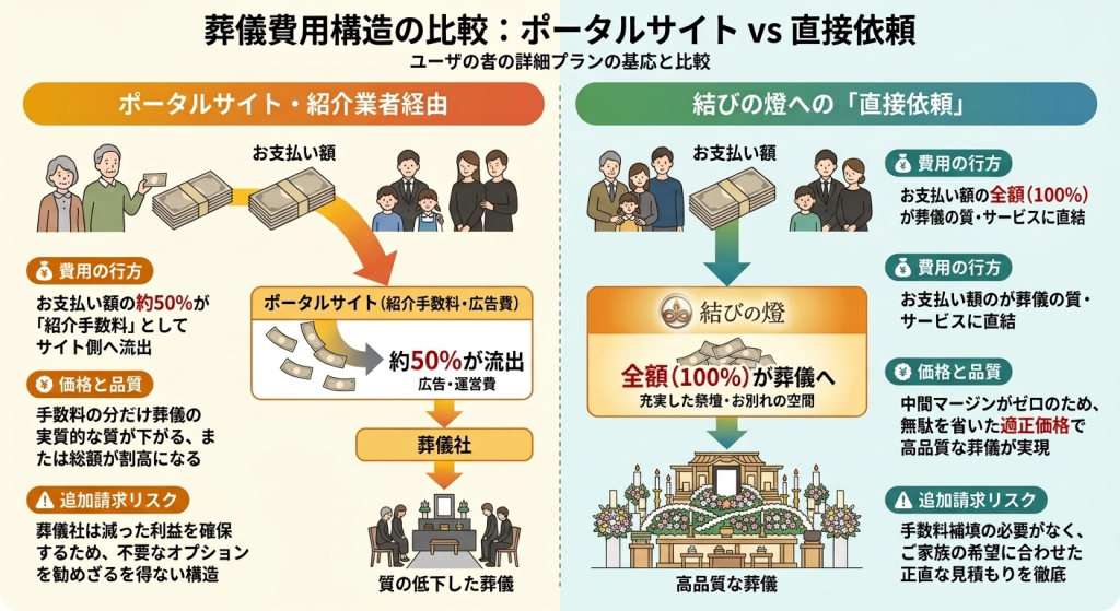 神戸市中央区・兵庫区で適正価格の家族葬を。「結びの燈」が葬儀の不透明な常識を打ち破ります